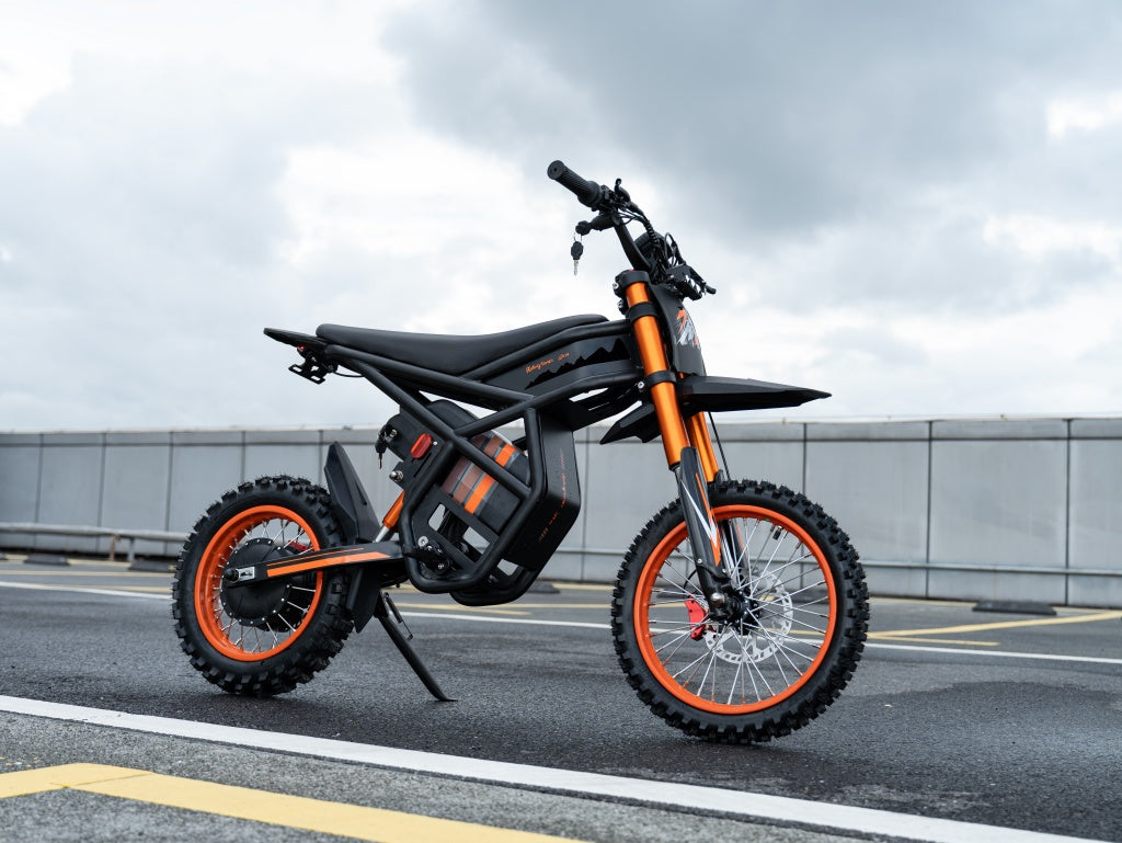 GT54 electric mini motorbike with 2000W power for kids and adults, off-road tires and durable frame